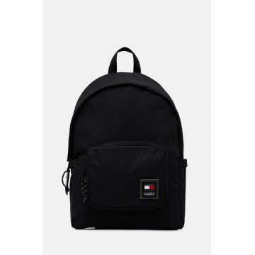 Tommy Jeans rucsac barbati, culoarea negru, mare, neted, AM0AM12402