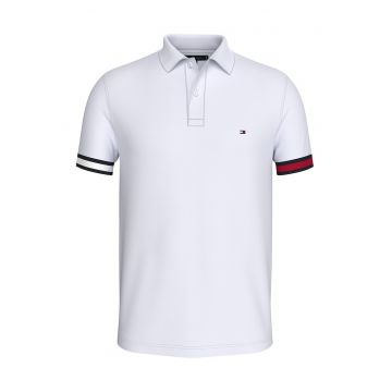 Tricou polo slim fit din amestec de bumbac organic