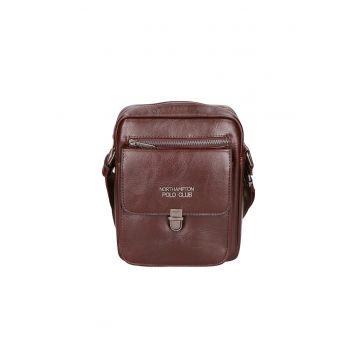 Geanta crossbody de piele ecologica cu logo 24587