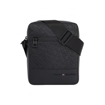 Geanta crossbody din piele ecologica cu buzunar frontal cu fermoar