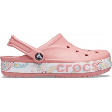 Saboți Crocs Bayaband Bandana Print Clog Roz - Blossom