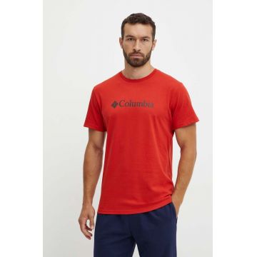 Columbia tricou barbati, culoarea rosu, cu imprimeu