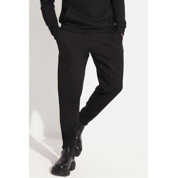 Pantaloni de trening din amestec de bumbac cu snur de ajustare