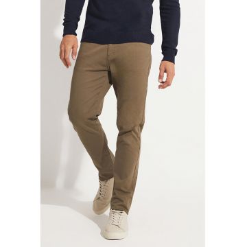 Pantaloni slim fit din amestec de bumbac