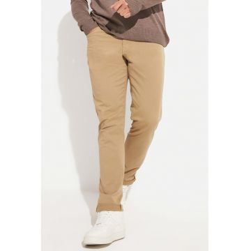 Pantaloni slim fit din amestec de bumbac