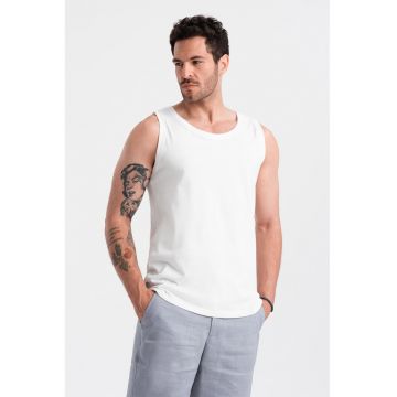 Top din bumbac cu model uni