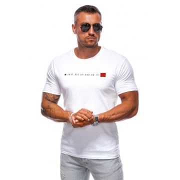 Tricou cu decolteu la baza gatului si imprimeu text