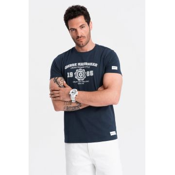 Tricou regular fit din bumbac cu imprimeu text