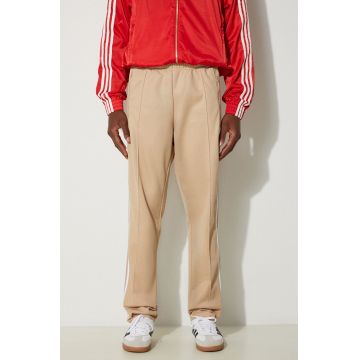 adidas Originals pantaloni de trening Adicolor Classics Beckenbauer Pant culoarea bej, drept, IZ1857