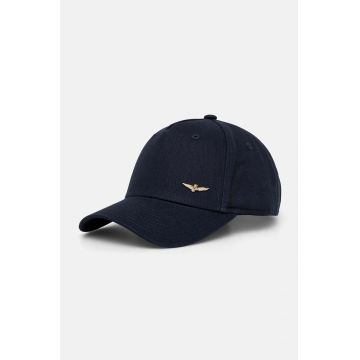 Aeronautica Militare șapcă de baseball din bumbac culoarea albastru marin, neted, HA1122CT2848