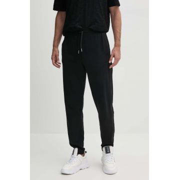 Armani Exchange pantaloni de trening din bumbac culoarea negru, cu imprimeu, 6DZPLC ZJNNZ