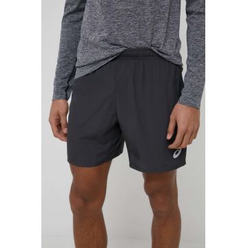 Asics pantaloni scurți de alergare barbati, culoarea negru