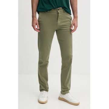 Boss Orange pantaloni barbati, culoarea verde, cu fason chinos, 50510917