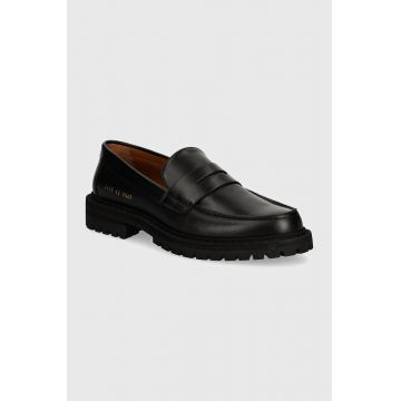 Common Projects mocasini de piele Loafer with Tread Sole barbati, culoarea negru, 2449