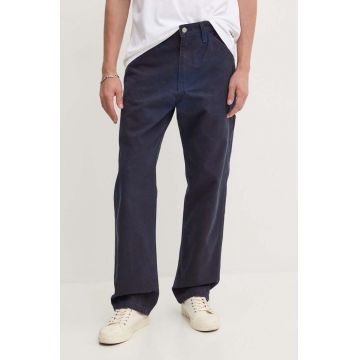 Levi's pantaloni de bumbac culoarea albastru marin, drept, 568 LOOSE STRT