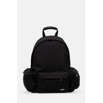 MSGM rucsac barbati, culoarea negru, mare, neted, 3740MZ39.811