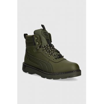 Puma bocanci Desierto v3 barbati, culoarea verde, 392626