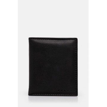 Sisley portofel de piele barbati, culoarea negru