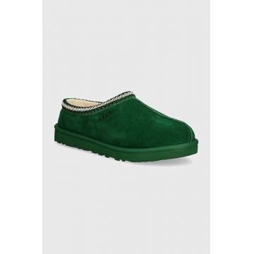 UGG papuci din piele intoarsa Tasman culoarea verde, 5950-MNS