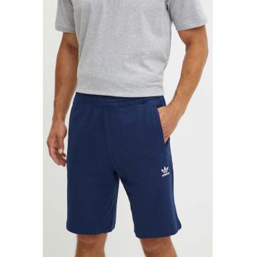 adidas Originals pantaloni scurti din bumbac culoarea albastru marin, IY8521