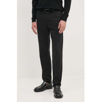 Boss Orange pantaloni barbati, culoarea negru, cu fason chinos, 50519163