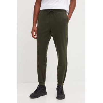 Columbia pantaloni de trening culoarea verde, neted