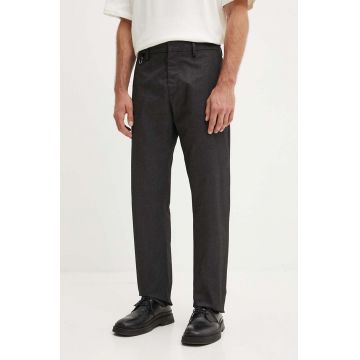 Iceberg pantaloni barbati, culoarea negru, drept, B090 0161