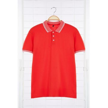 Tricou polo cu guler contrastant