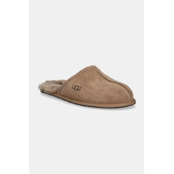 UGG papuci din piele intoarsa Scuff culoarea bej, 1101111-CRBO