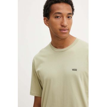 Vans tricou din bumbac barbati, culoarea verde, cu imprimeu, VN0A3CZED3Z1