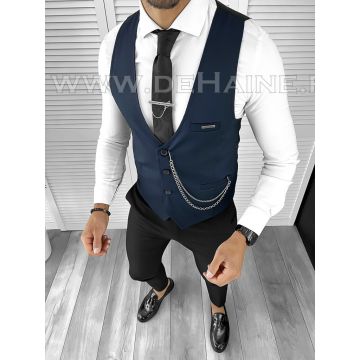 Vesta barbati eleganta slim fit bleumarin B8150 142-6 E