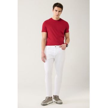 Pantaloni slim fit cu croiala dreapta