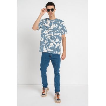 Tricou de bumbac cu imprimeu tropical