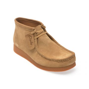 Ghete casual CLARKS gri, WALEVBT, din piele intoarsa