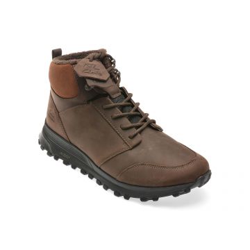 Ghete casual CLARKS maro, ATLTRUW, din piele naturala