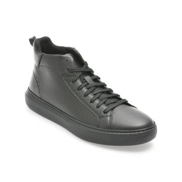 Ghete casual GEOX negre, U465WB, din piele naturala