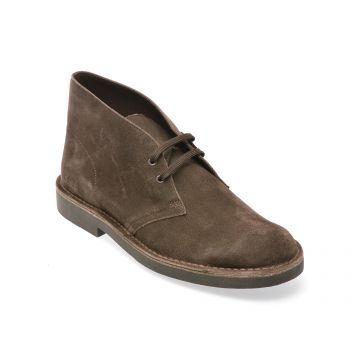 Ghete elegante CLARKS gri, DESBTEV, din piele intoarsa