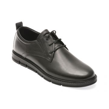 Pantofi casual OTTER negri, TTR1, din piele naturala