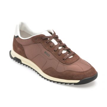 Pantofi sport BOSS maro, 7276, din piele ecologica