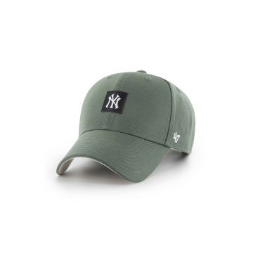 47brand șapcă de baseball din bumbac Mlb New York Yankees culoarea verde, cu imprimeu