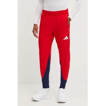 adidas Performance pantaloni de antrenament Polska culoarea rosu, modelator, JF6673