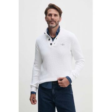 Aeronautica Militare pulover de bumbac culoarea bej, cu turtleneck, MA1452L409