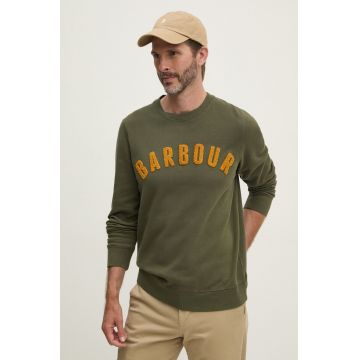 Barbour bluza barbati, culoarea verde, melanj