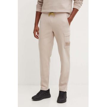 Columbia pantaloni de trening Wallowa Fleece culoarea bej, neted, 2090821