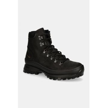 Common Projects bocanci de piele Hiking Boot barbati, culoarea negru, 2454