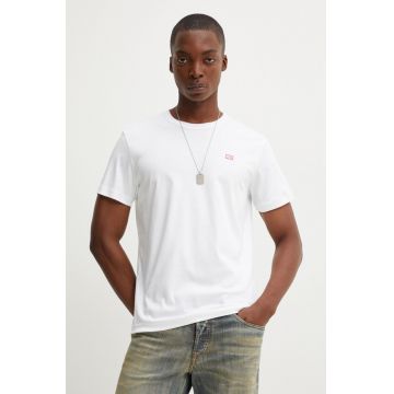 Diesel tricou din bumbac T-MIEGOR-K77 barbati, culoarea alb, cu imprimeu, A14819.0SKAF