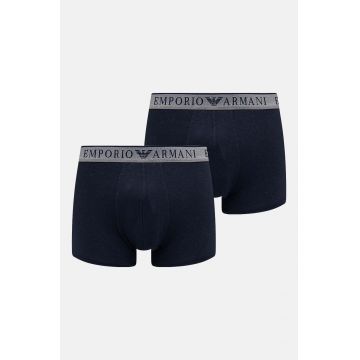 Emporio Armani Underwear boxeri 2-pack barbati, culoarea albastru marin, 111769 4F720