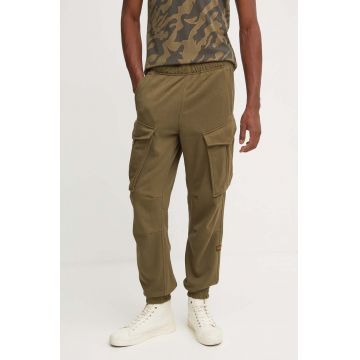 G-Star Raw pantaloni de trening culoarea verde, neted