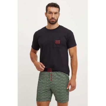 HUGO pijama barbati, culoarea negru, modelator, 50520451