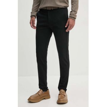 Lindbergh pantaloni barbati, culoarea negru, mulata, 30-01007B